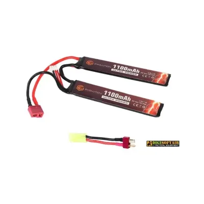 Li-Po Ultra Power 7.4V 1100mAh 20C - 40C Peak (2 x mm 5.5x20x103) EA0142B - Evolution