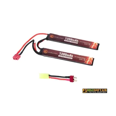 Li-Po Ultra Power 7.4V 1300mAh 20C - 40C Peak (2 x mm 6.1x21x130) EA0148B - Evolution