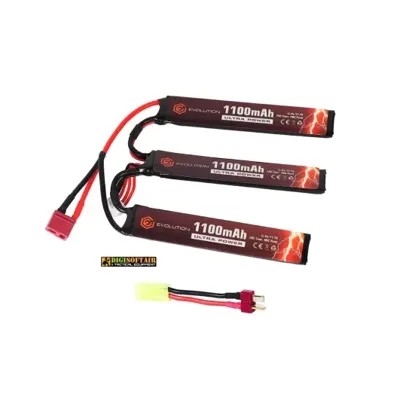 Li-Po Ultra Power 11.1V 1100mAh 20C - 40C 3 x mm 5.5x20x103 EA0144B - Evolution