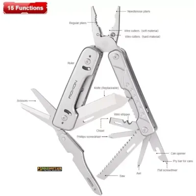 S802 Phantom Pinza Multiuso a 15 Funzioni con Lama Intercambiabile - Roxon