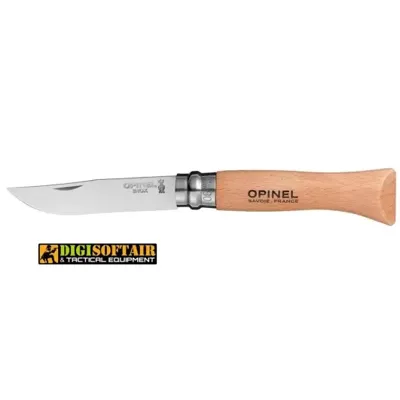Inox N°5 — Coltello Pieghevole Lama 6 cm, Manico Faggio - Opinel