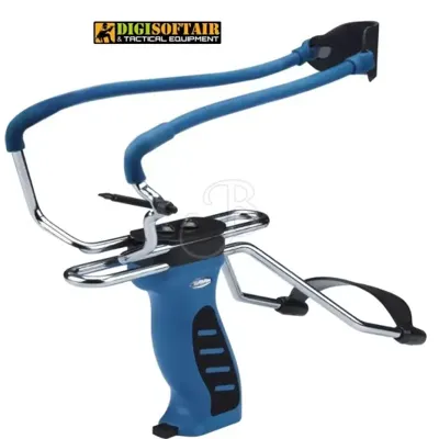 Fionda Versione Pro con Poggia Braccio, Colore Blu 53N266 - black Bird