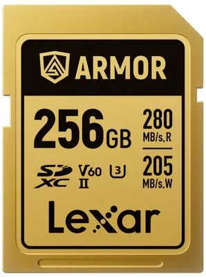 SDXC Pro Series ARMOR Uhs-Ii 256GB V60 IP68 Stainless Steel R280/W205MB/S - Lexar