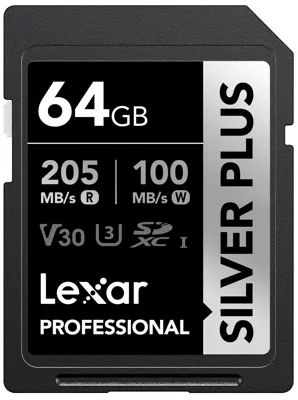 Sd Plus UHS-1 64GB V30 R205/W100MB/S - Lexar