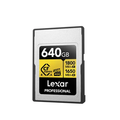 CFexpress Pro Type A 4.0 Series 640GB R1800/W1650MB/S – VPG400 - Lexar
