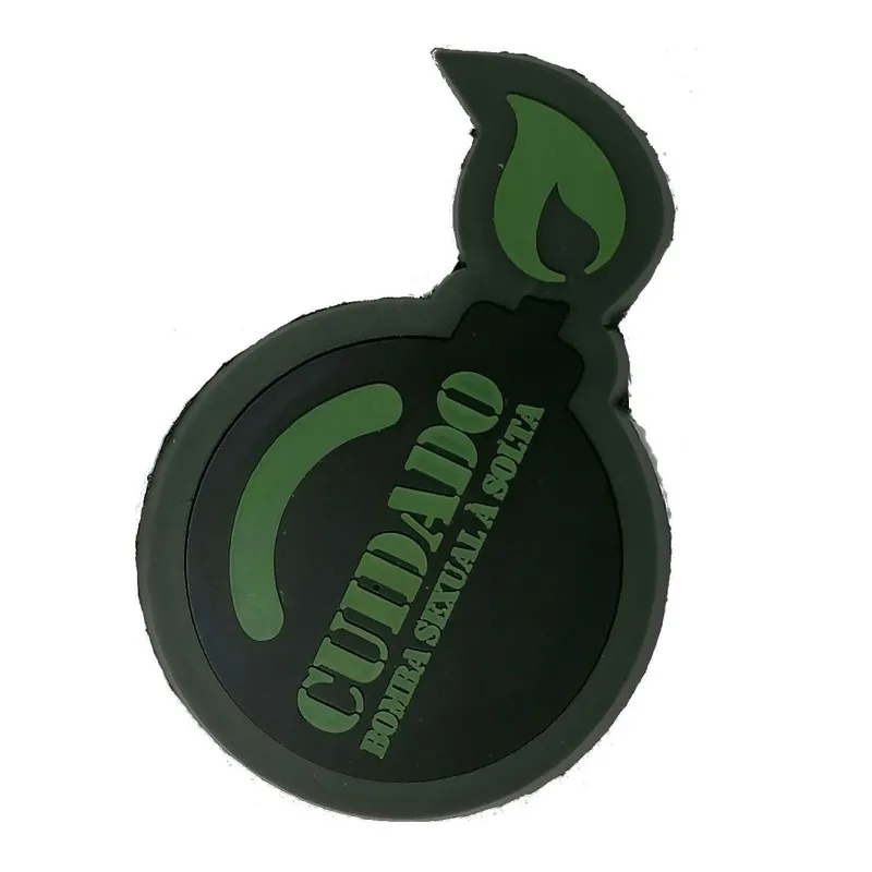 Patch 3D PVC Cuidado Bomba Sexual · Verde / OD