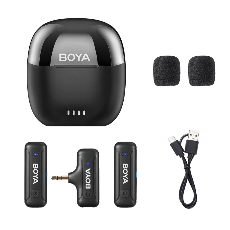 Boya BY-WM3T-M2 – Kit for 3.5mm TRS 2 x Transmitter / 1x Receiver / 1x Case