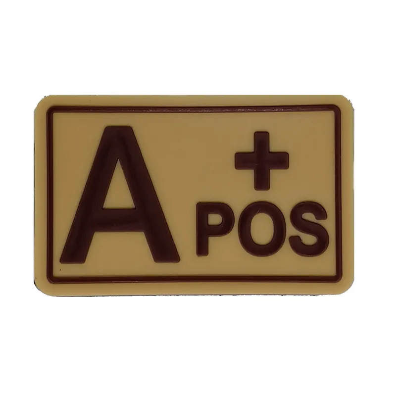 Patch 3D PVC Blood Type A+ Positive · Tan / FDE