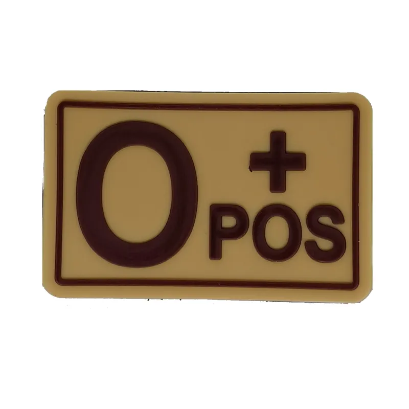 Patch 3D PVC Blood Type o+ Positive · Tan / FDE