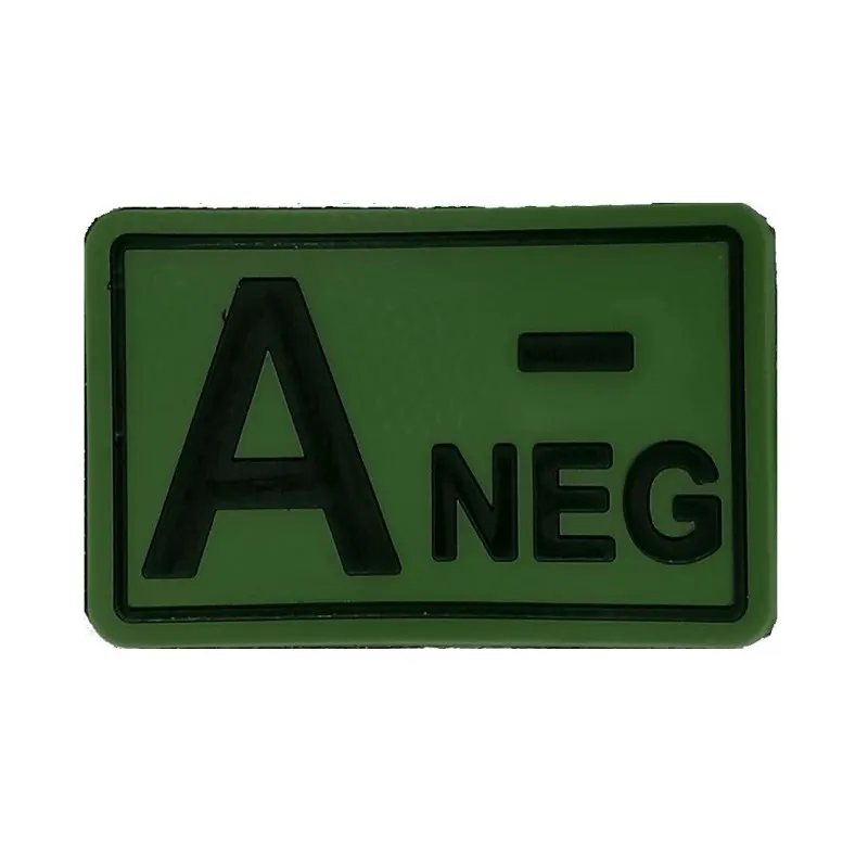 Patch 3D PVC Blood Type A- Negative · Verde / OD