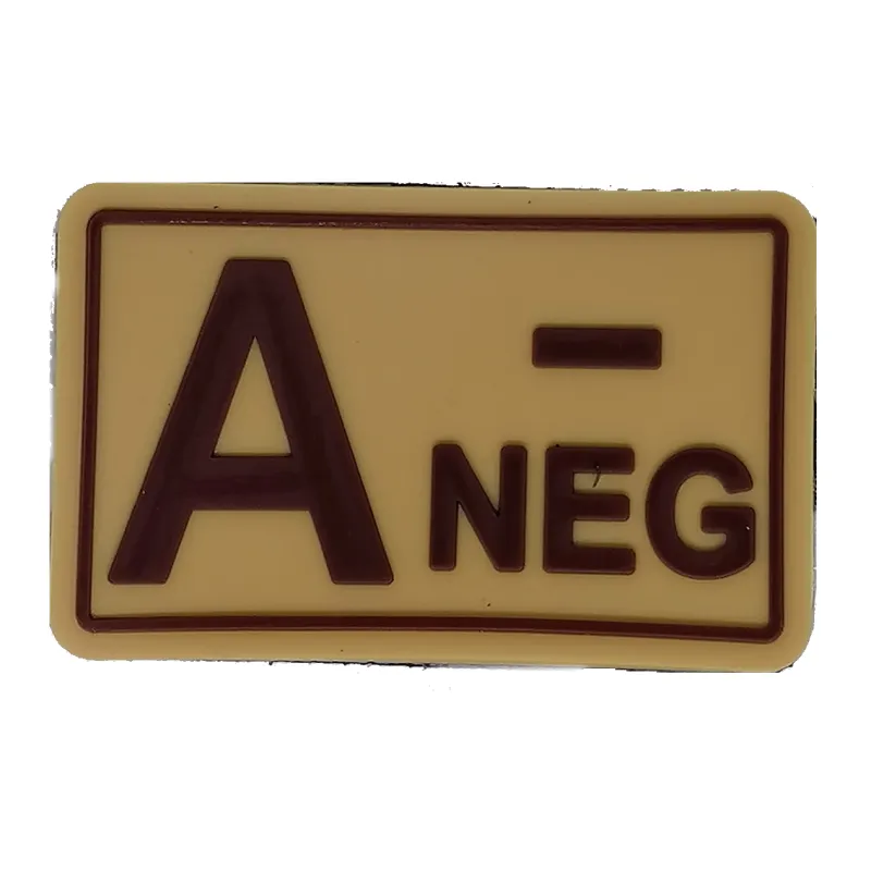 Patch 3D PVC Blood Type A- Negative · Tan / FDE