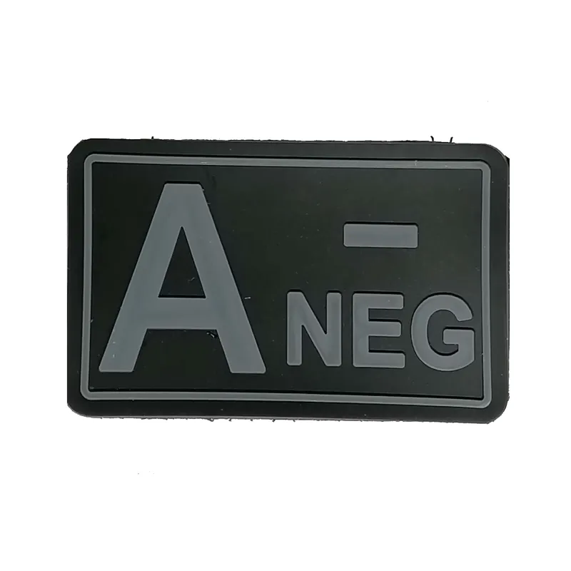 Patch 3D PVC Blood Type A- Negative · Negro