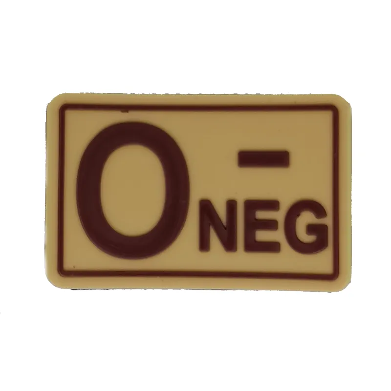 Patch 3D PVC Blood Type o- Negative · Tan / FDE