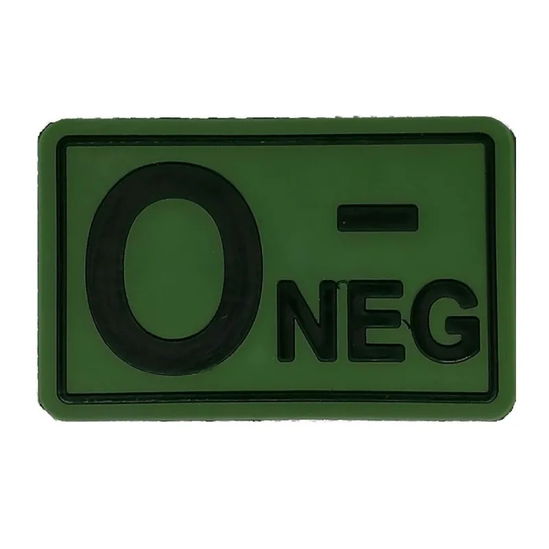 Patch 3D PVC Blood Type o- Negative · Verde / OD