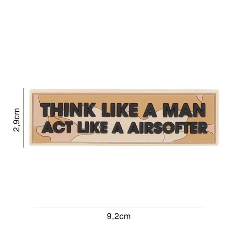 101 Inc Patch 3D PVC Think Like a Man · Tan / FDE