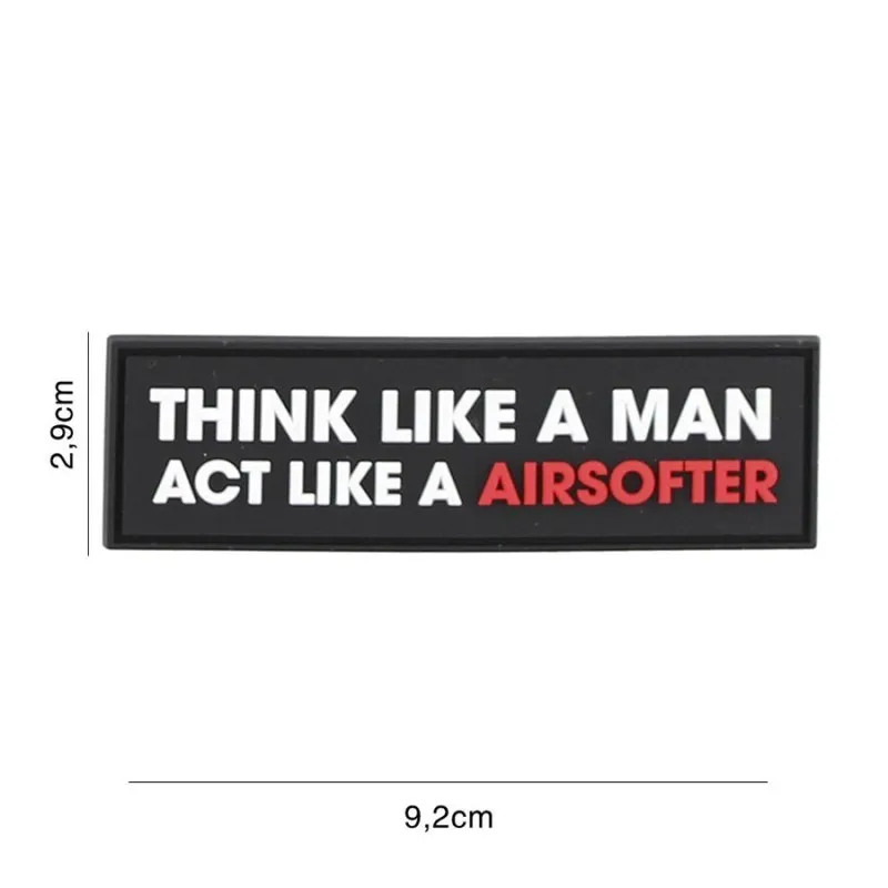 101 Inc Patch 3D PVC Think Like a Man · Negro