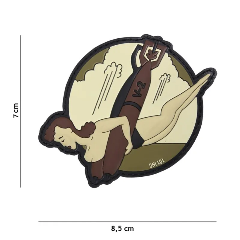 101 Inc Patch 3D PVC V-2 Bitch - Castanho