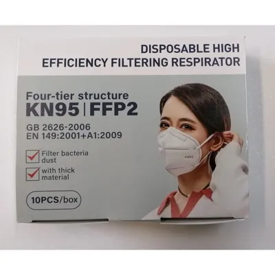 Protecção Descartável KN95/FFP2 - Caixa 10 Unidades