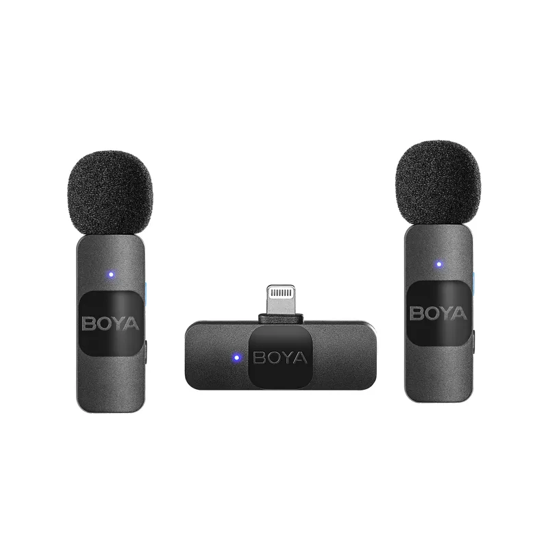 Boya BY-V2 V2.0 – Wireless Microphone for Lightning (2 x Transmitter & 1 x Receiver)