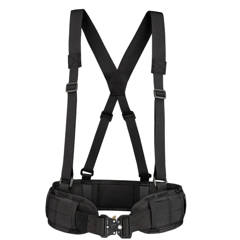 LF Cinturão MOLLE System Com Suspensórios · Negro