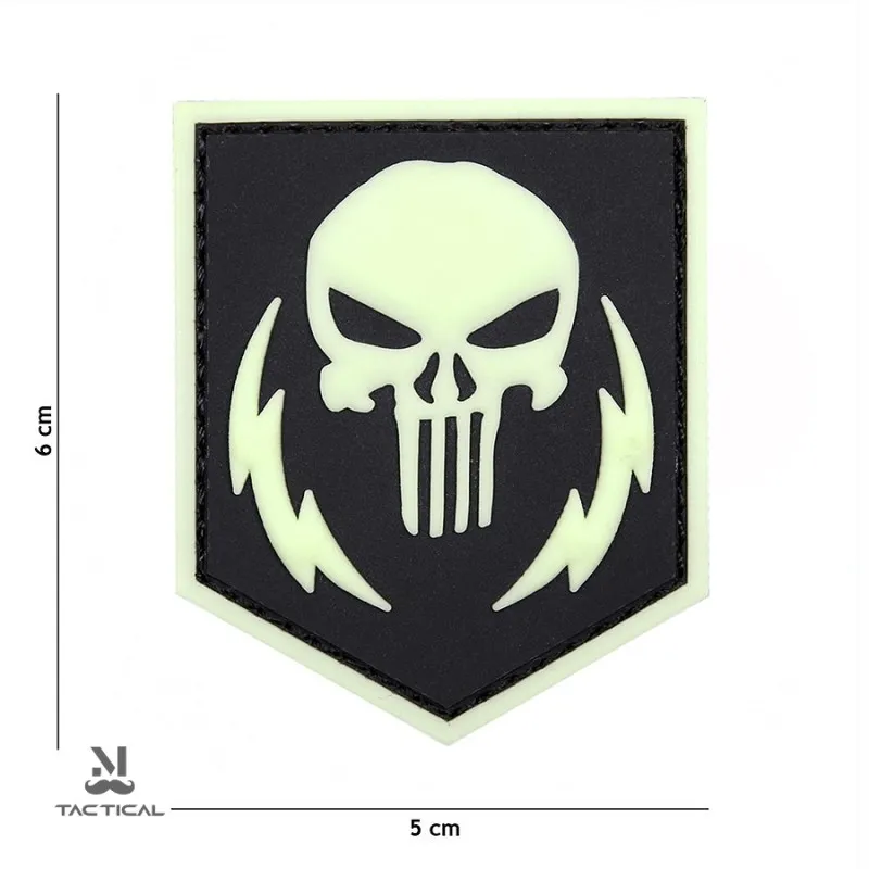 Altri marchi Patch in PVC - Punisher con Fulmini
