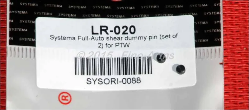 PTW Lower Mini Dummy Pin Set LR-020