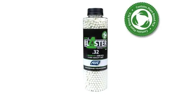 ASG ALPHA Blaster Bio-Pla Tracer BBs, 0.32g, 3300 Pcs
