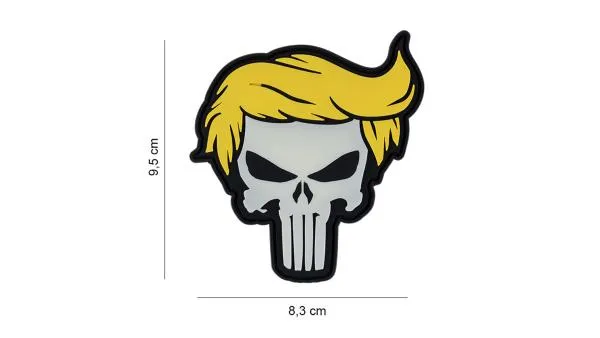101 Inc Patch 3D PVC Punish Skull Hair Glow in Dark