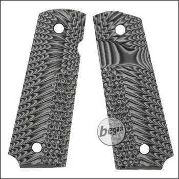 G10 Griffschalen Set Für KJW / WE / Army / Marui 1911 Serie -Grau / Ronin (Regular) - BEGADI