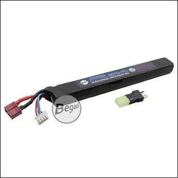 "AMAX" LIPO Akku 11,1V 1700mAh 25C Single Stick Mit Dean & Adapter Auf Mini TAM -Marineblau - BEGADI