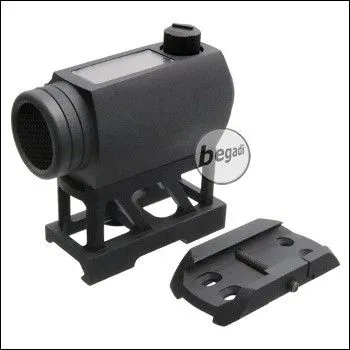 Solar Power Red Dot (Gen.2) Inkl. High + Low Mount Und Killflash (Shock-Proof) - BEGADI