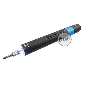 Pro Tools - eMate - Kompakter Akkuschrauber Inkl. 46 Bits, Sechskant Adapter, 2 LI-ION Akkus & USB Ladegerät - BEGADI