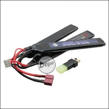 "AMAX" LiFePo Akku 9,9V 1100mAh 20C "Triple Stick" Mit Dean & Adapter Auf Mini TAM -Ultramarin - BEGADI