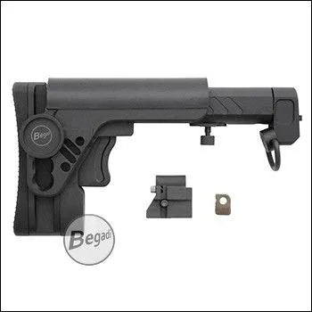 AK Teleskop Schaft / Stock "PT-3 Style" (Version 1 / 21.35mm Schaftadapter + 3mm Keil) - BEGADI