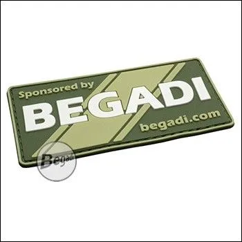 Be-X 3D Abzeichen "Sponsored ", Design 2, Aus Hartgummi, Mit Klett - BEGADI