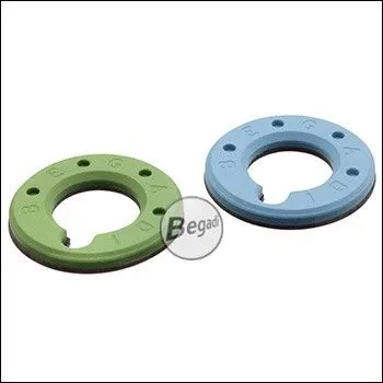Pro Sorbo Pad Set Für (S)AEGs "Offset", Für M14 / P90 / SVD / SVU (50° Grün + 60° Blau) - 23,8 x 2,5mm - BEGADI