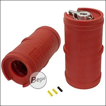 Frag Grenade Set, Gasbetrieben, Modular, Für 140 / 180 BBs, Rot (Frei Ab 18 J.) - BEGADI