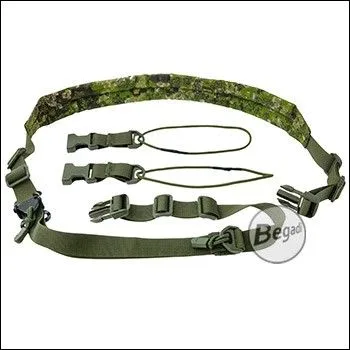 2-POINT Sling "Universal Rifle", Mit 2 Adaptern Und Einhändiger Schnellverstellung, Greenzone - BEGADI