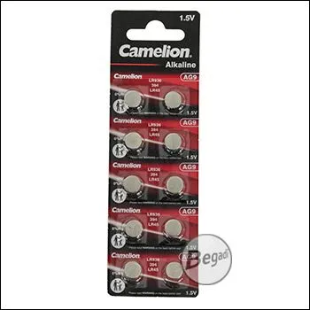 10x AG9 / LR45 / LR936 (394) 1.5V Knopfzelle (1 Blister Mit 10 Stück) - Camelion