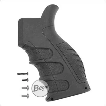 M4 Pistolengriff / Pistol Grip "Striker", Aus Nylon Fiber, Mit Motorplatte - Mit Finger Curve - BEGADI