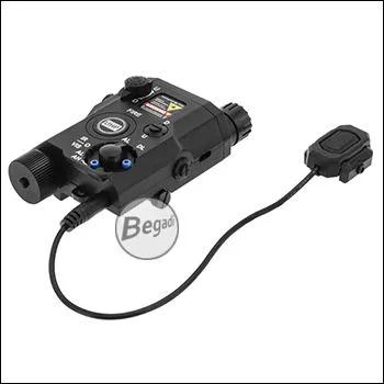 Dummy Laser Box (Laser – Licht Attrappe) "AN-PEQ 15", Aus ABS, Mit Deko Kabelschalter - BEGADI