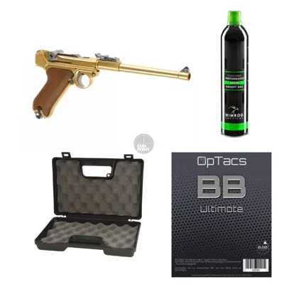 !!! - Pistol - P08 8 Inch Full Metal - From 18, Over 0,5 Joule - WE Airsoft