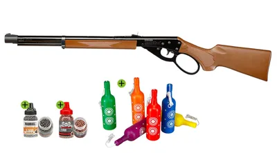 Lever Action Unterhebelspanner Luftgewehr Set 4,5 mm BB Mit 3000 Stahl BBs Und 6 Shooting Bottles - Marlin