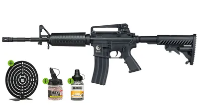M4A1 Carbine S-Eag Luftgewehr 4,5 mm BB Mit Wosport Training Target Und 2500 Stahl BBs - APS Airsoft