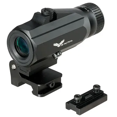 G43 Style 3x Magnifier Aluminium Mit Flip to Side Halterung F. 20 - 22 mm Schienen - JS Tactical