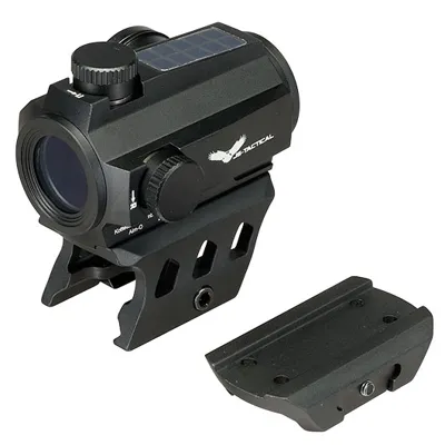 R5T Red-Dot Solar Back-Up Sight Inkl. 20 - 22 mm Halterung / Scope Riser - JS Tactical