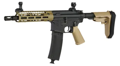EMG Troy Industries M4 SOCC 7.6 PDW Vollmetall S-Aeg BB - King Arms