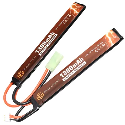 Ultra-Power LIPO Akku 7,4V 1300mAh 20C / 40C Small-Long Tri-Panel Type M. Mini-Tam Anschluss - Evolution