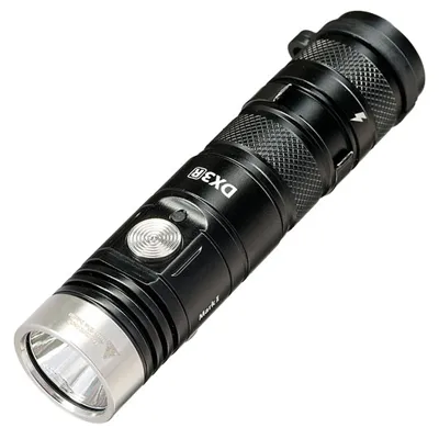 LED Mini-Taschenlampe DX3B MK2 SST70 Aufladbar 5 Leuchtstufen Inkl. Strobe Inkl. Holster, Ladekabel Und Lanyard - Eagtac
