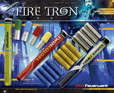 Fire Tron Sortiment 46-TEILIG Pyrotechnik Effektmunition - Zink